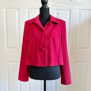 Dress Barn Red Cropped Classic Statement Jacket